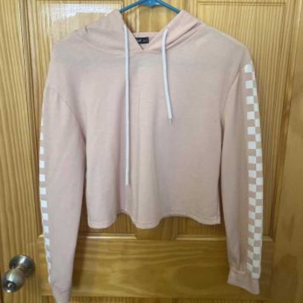 Pink Cropped Hoodie
